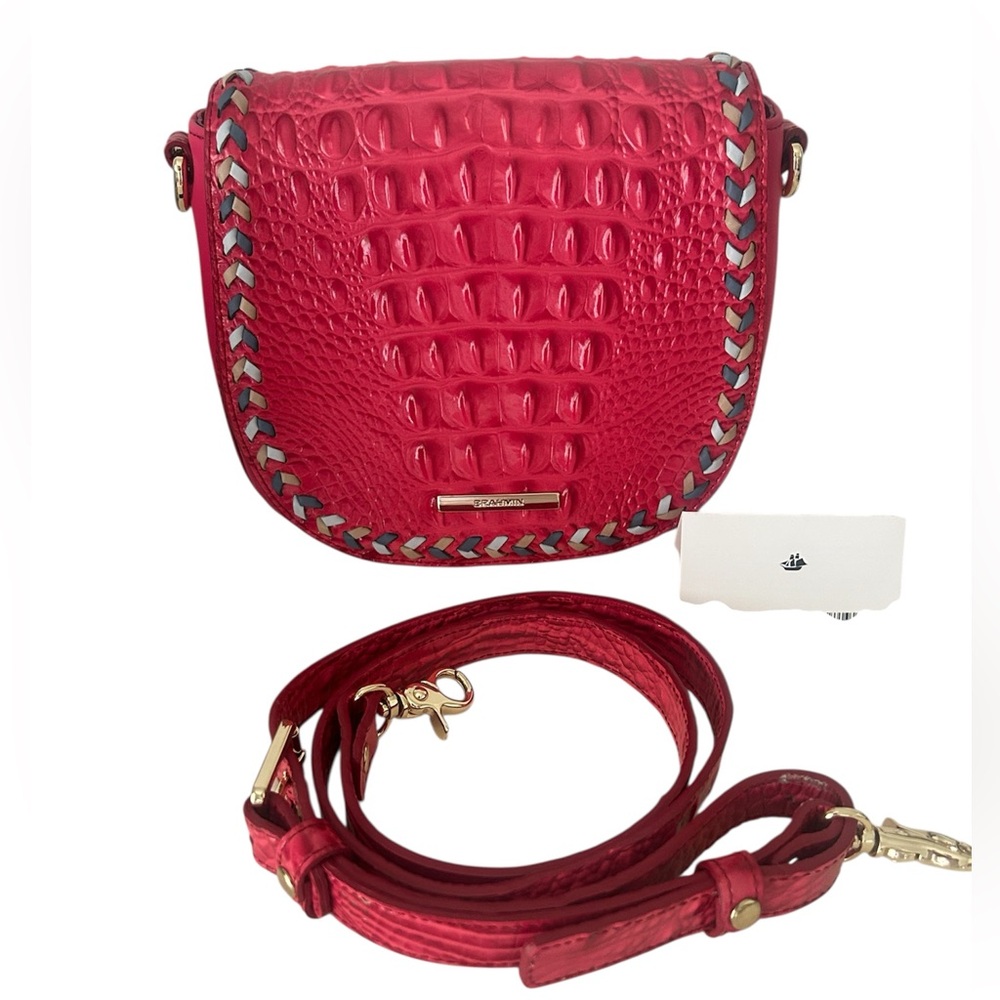 EUC Brahmin Mini Sonny Ribbon Botany Crossbody Bag